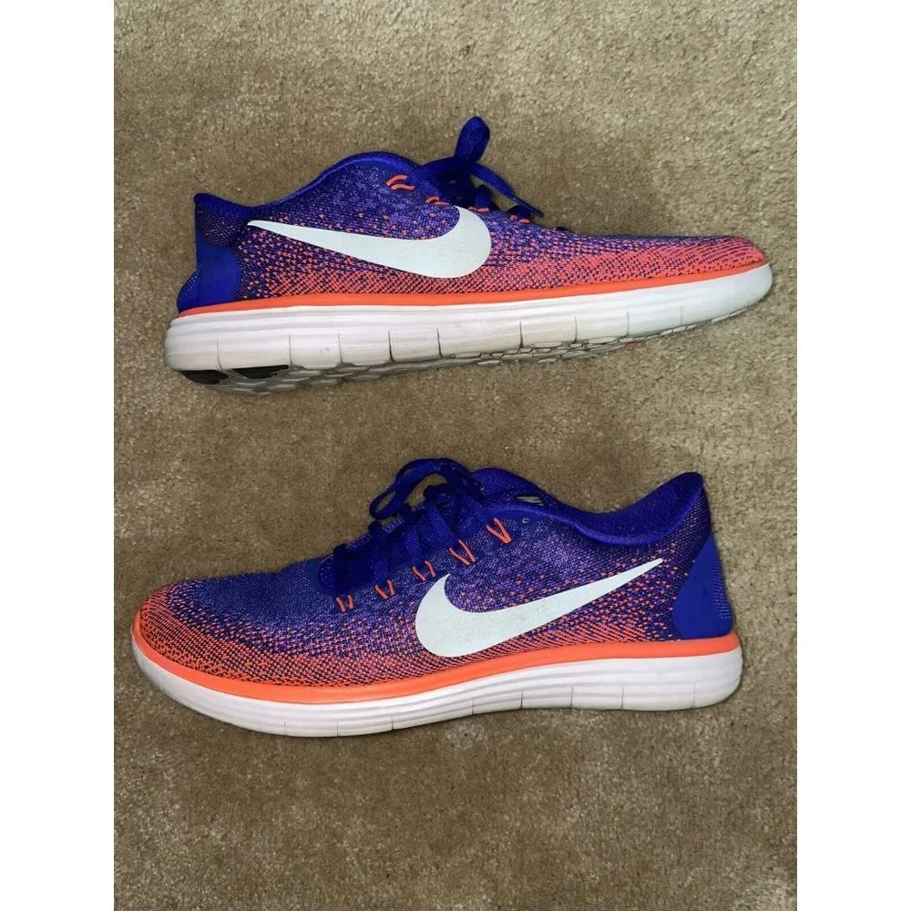 Nike Free RN Distance Men's Running Shoes Size 12 827115-402 Purple/Orange EUC - Picture 1 of 4